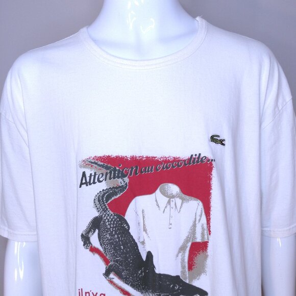 LACOSTE SPORT T-Shirt SIZE 9 Chemise 4XL BIG & TALL XXXXL Crew Neck Tee CROC - Picture 5 of 14